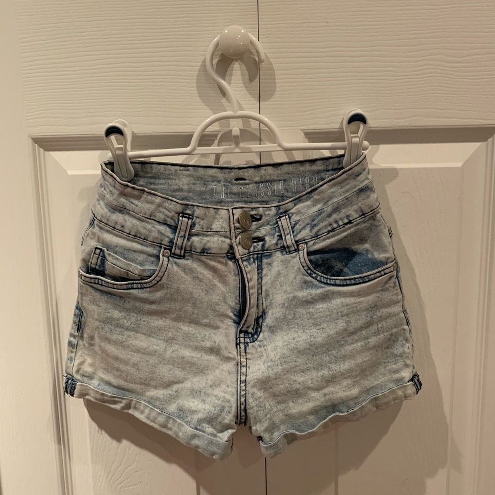 High waisted jean shorts!